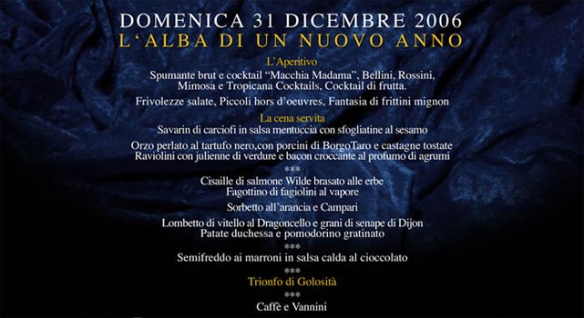 cenone di capodanno 2008 a Roma